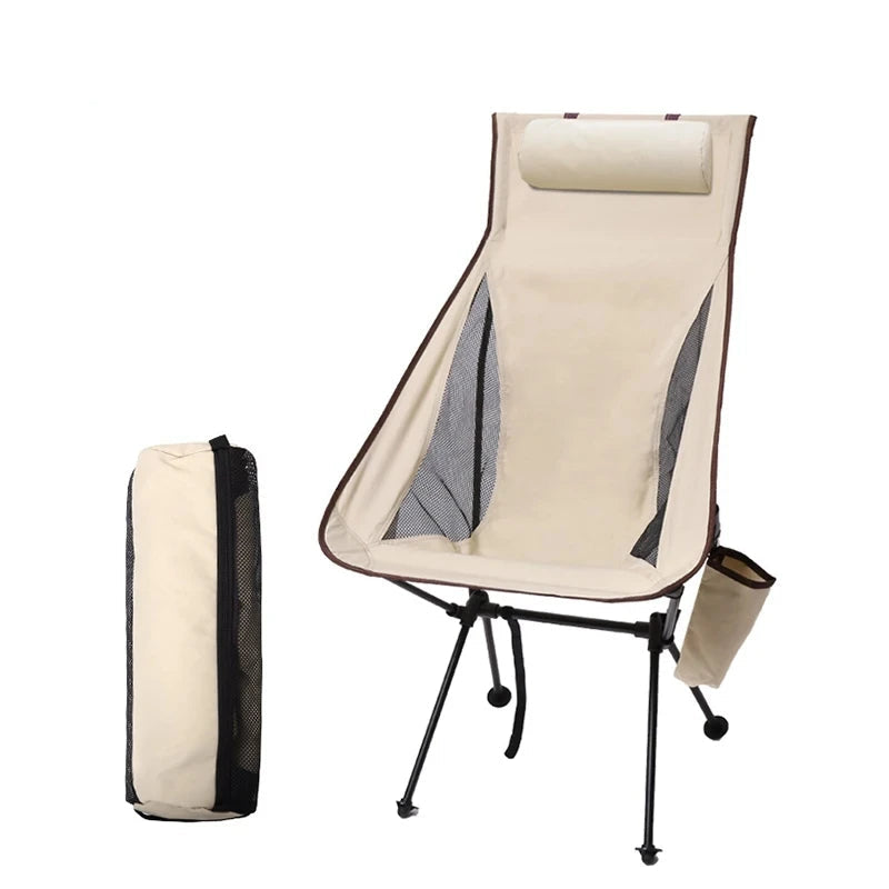 WEST TUNE Portable Folding Camping Chair with Headrest Lightweight Aluminium Travel
