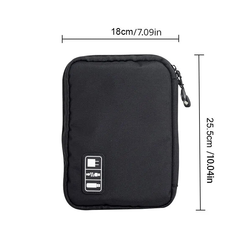 Portable Waterproof Electronic Accessories Storage Bag USB Cable Charger Travel Organiser Case