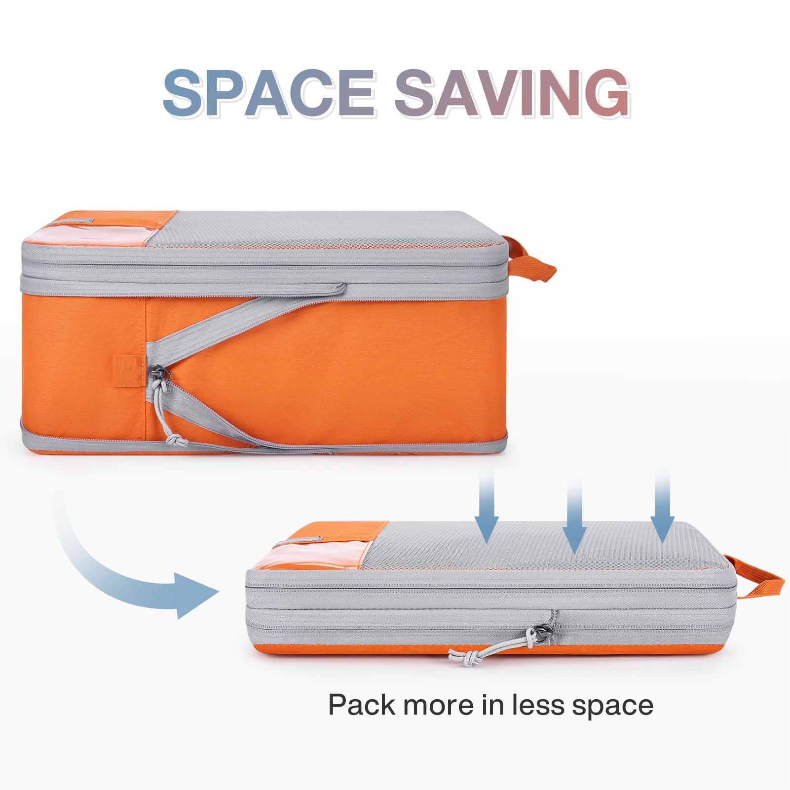 BAGSMART Compression Packing Cubes Set of 6 Lightweight Luggage Organiser for Travel Suitcases