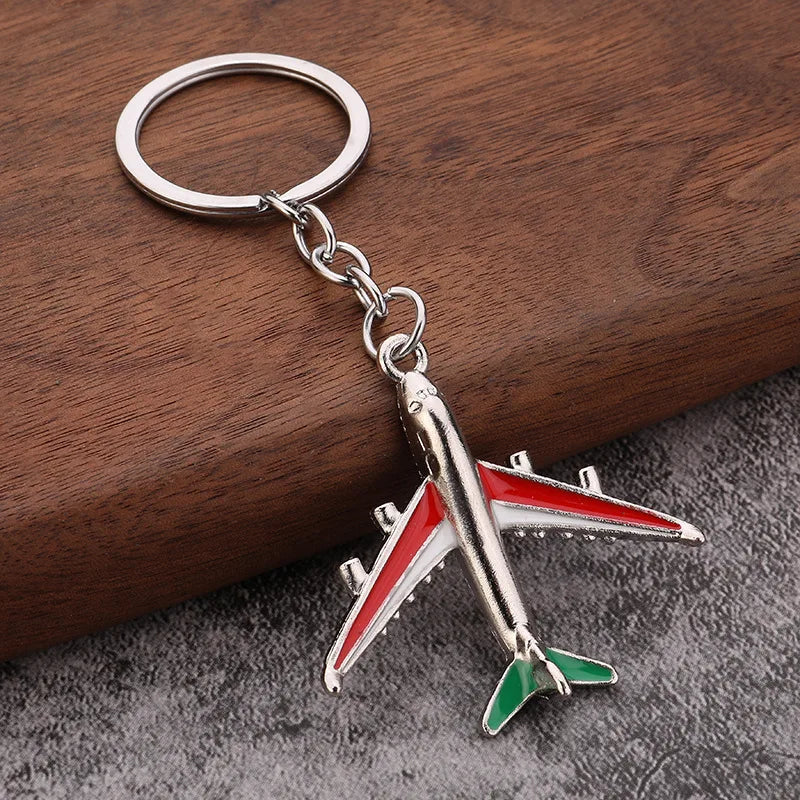 CHYVENEE Metal Civil Aviation Aircraft Key Chain Zinc Alloy Airplane