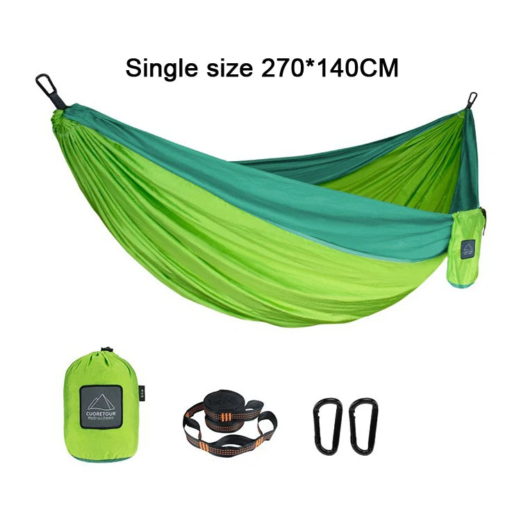 LEAFTOUR Portable Parachute Nylon Camping Hammock Single Double Outdoor Garden