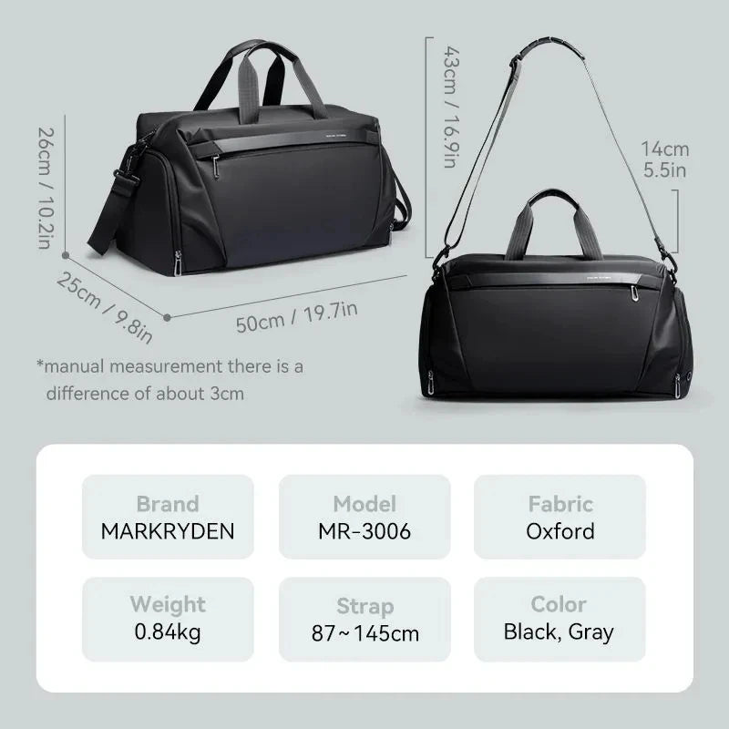 High Capacity Sports Travel Bag Crossbody Gym Shoulder Luggage Duffel for Fitness and Travel