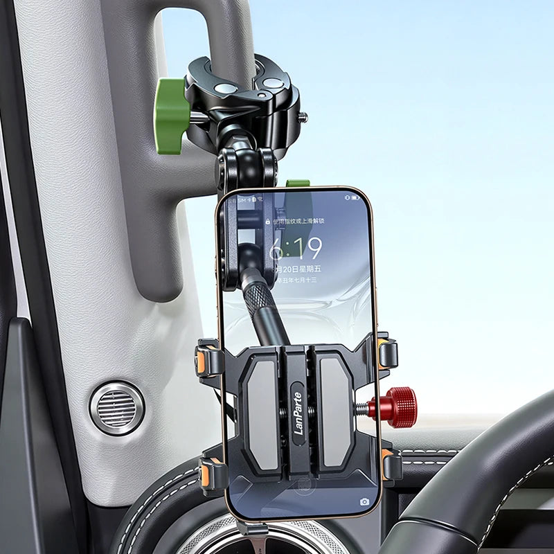 Five Claw Metal Car Phone Holder Vacuum Mount for 6.1-7.2 Inch Phones