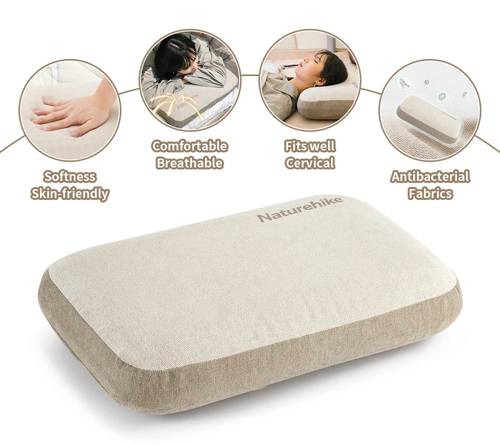NATUREHIKE Memory Foam Camping Pillow Portable Travel Square Comfort Cushion