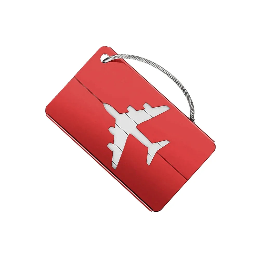 Aluminium Alloy Luggage Tag with ID Card, Durable Suitcase Travel Name Tag, Travel Accessories