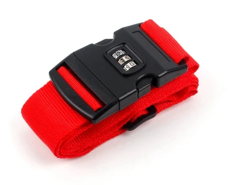 Adjustable Luggage Strap with Combination Lock, Travel Suitcase Safety Belt 2m, Baggage Belt