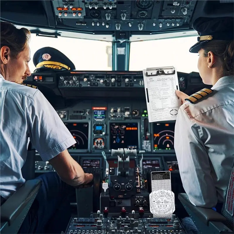 Aviation Pilot Kneeboard Clipboard Set with Chart Plotter Logbook Notepads and Navigation Tools