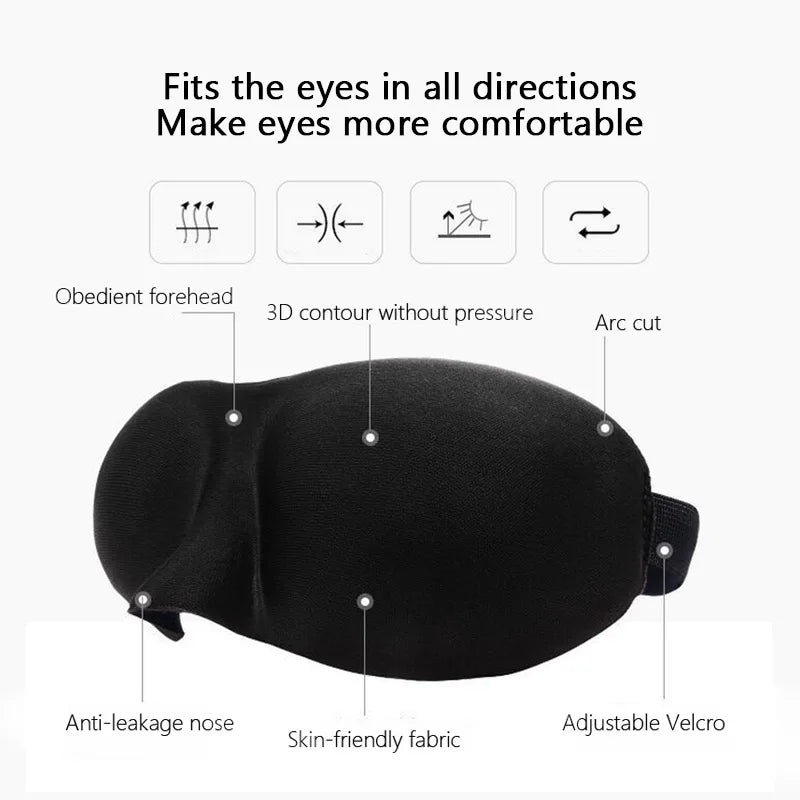 3D Sleeping Mask Light Blocking Eye Mask for Travel Flights Naps and Comfortable Rest