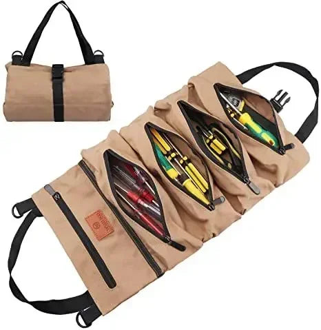 GIOIO Multi Purpose Tool Bag Roll Up Multi Pocket Hardware Organizer Pouch Nylon