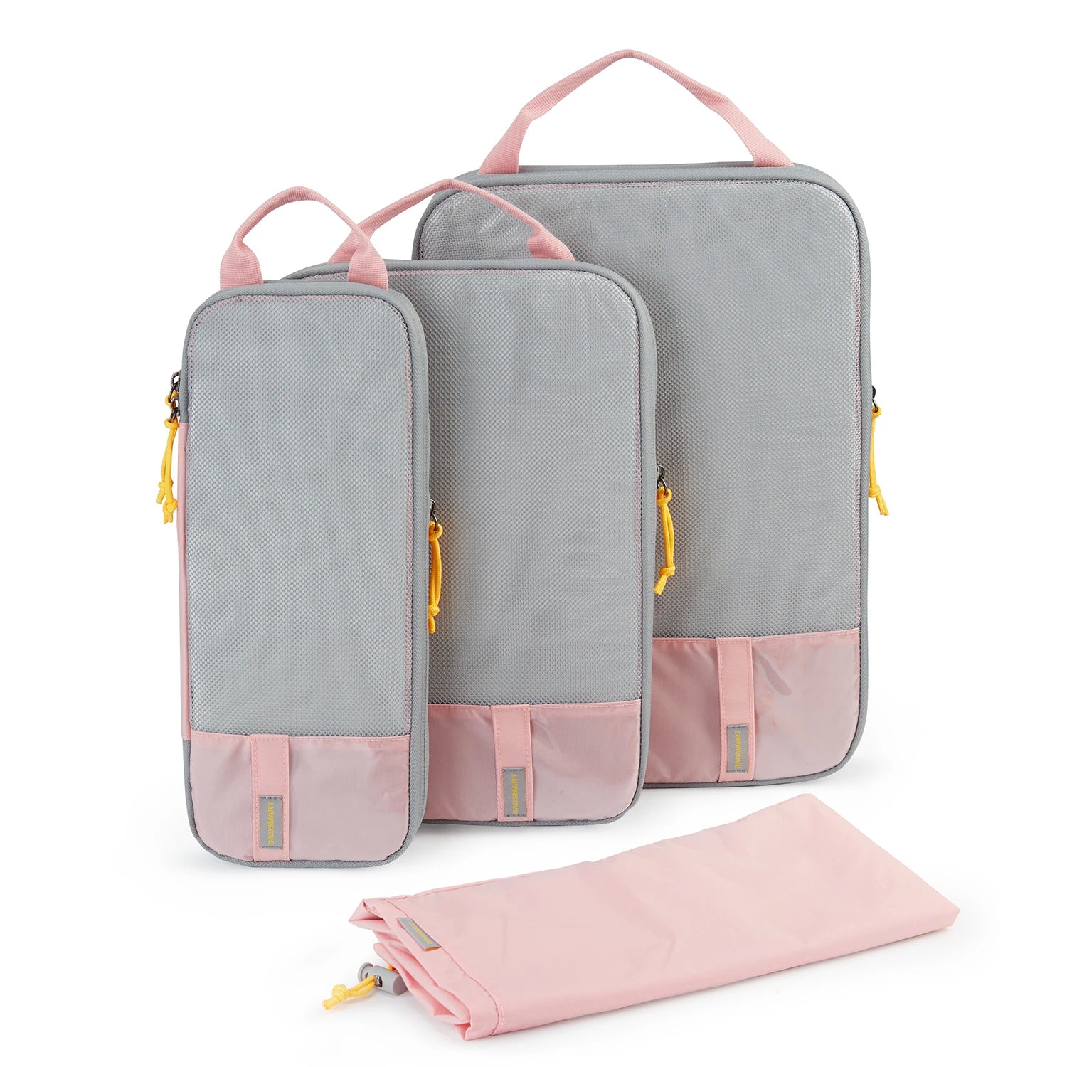 BAGSMART Compression Packing Cubes Set of 6 Lightweight Luggage Organiser for Travel Suitcases