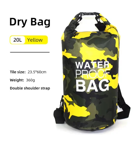SCIONE Waterproof PVC Dry Bag Backpack 10L 15L 20L 30L
