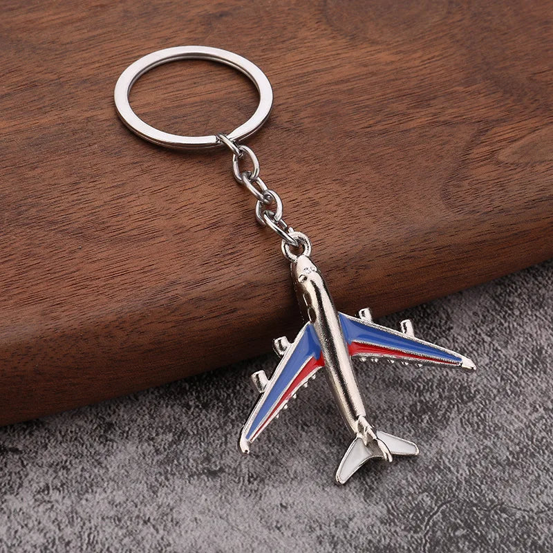 CHYVENEE Metal Civil Aviation Aircraft Key Chain Zinc Alloy Airplane