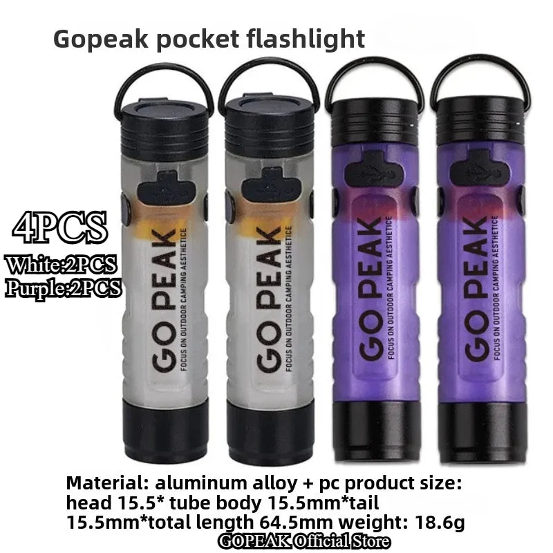 Pocket Mini LED Flashlight with Key Clip Portable Emergency Camping Hiking Outdoor Safety Light Torch