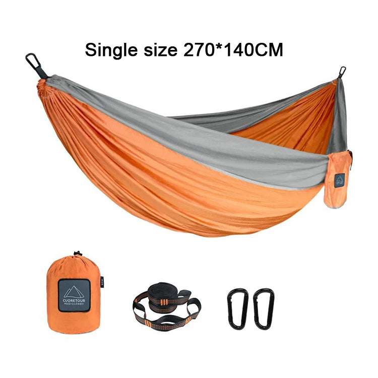 LEAFTOUR Portable Parachute Nylon Camping Hammock Single Double Outdoor Garden