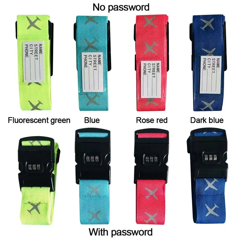 Adjustable Password Lock Luggage Strap 5x200cm Anti Theft