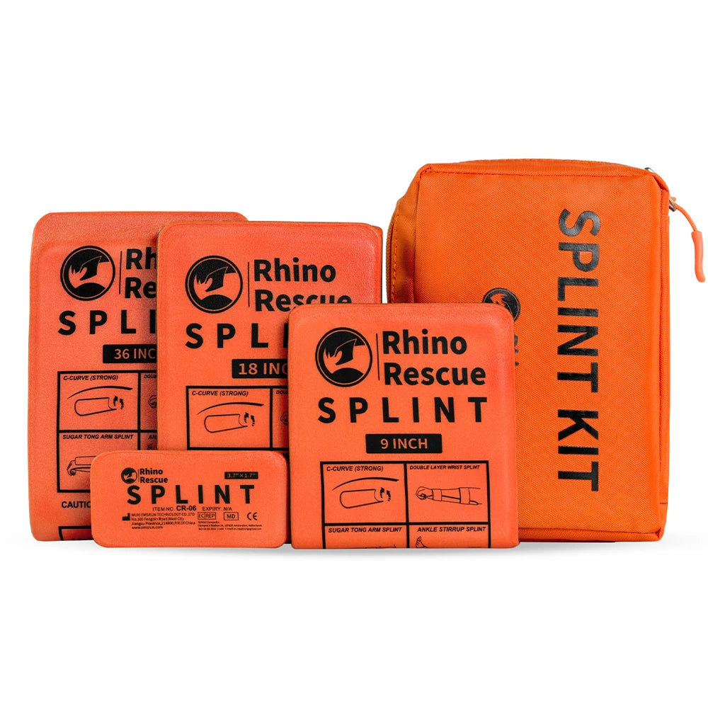 RHINO RESCUE Splint Kit Reusable Tactical First Aid Immobilisation Set, Combat, Medical Kit