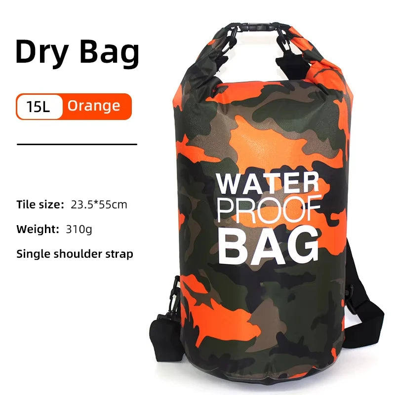 SCIONE Waterproof PVC Dry Bag Backpack 10L 15L 20L 30L