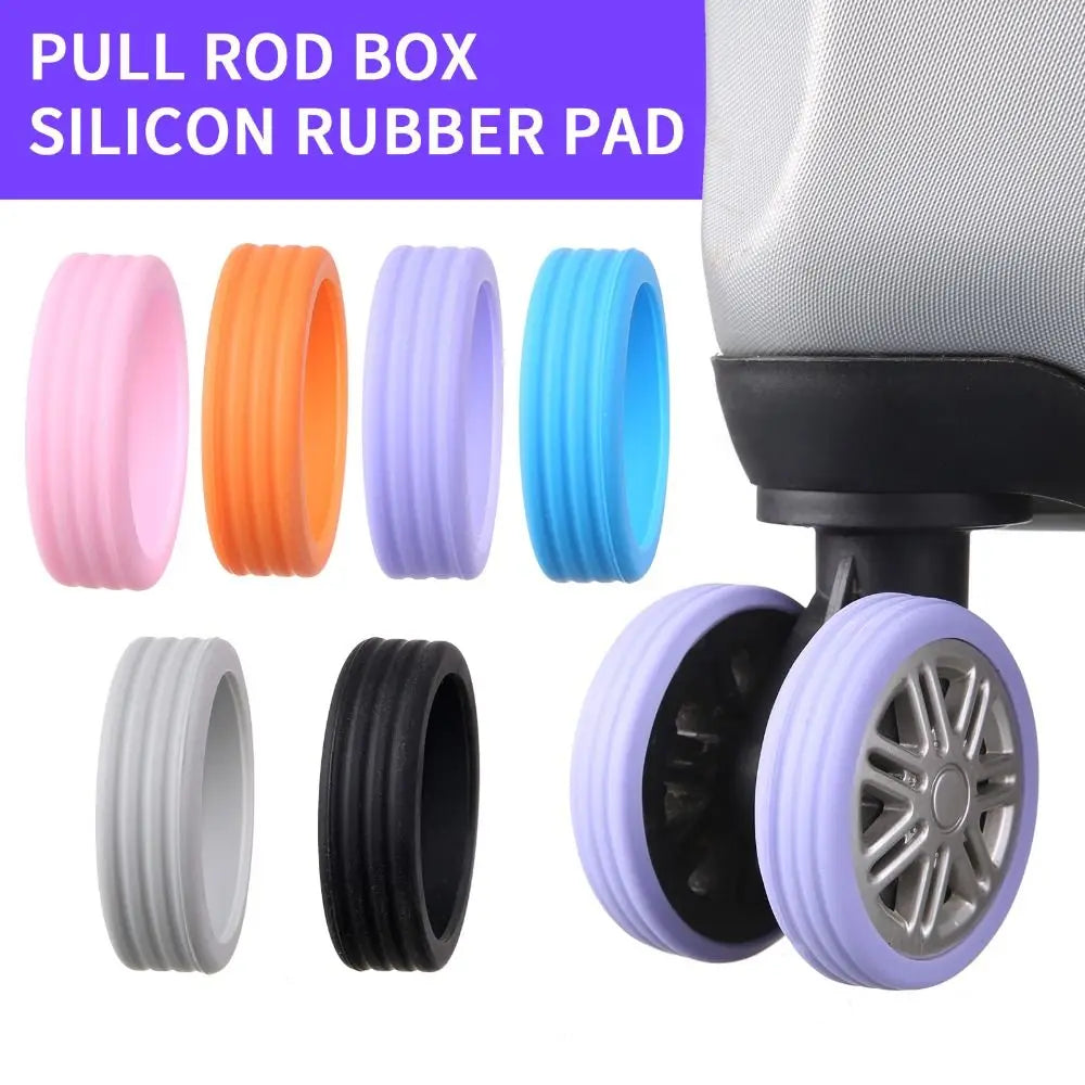 Travel Luggage Wheel Protector Covers 4 8Pcs Silicone Suitcase Caster Guard Noise Reduction