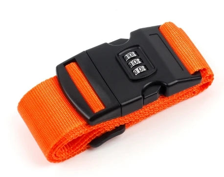 Adjustable Luggage Strap with Combination Lock, Travel Suitcase Safety Belt 2m, Baggage Belt
