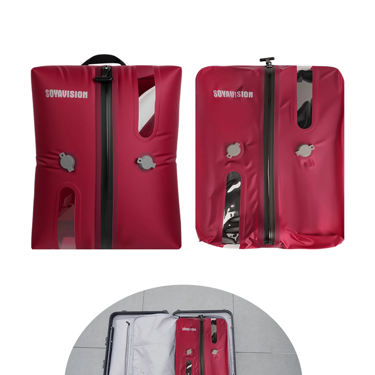 Reusable Travel Vacuum Bags Waterproof Compression Storage Bags for Luggage Space Saving