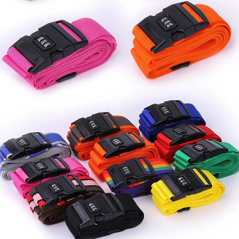 Travel Luggage Belt Strap Adjustable Suitcase Trolley Packing Secure Lock