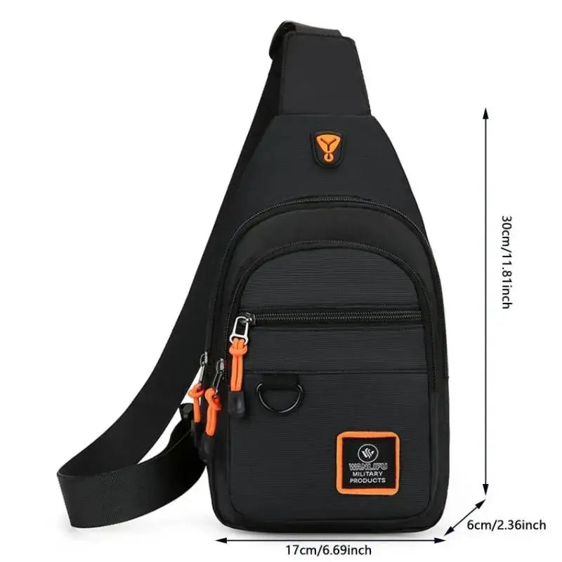 Men Business Chest Shoulder Bag Multi Layer Crossbody Travel