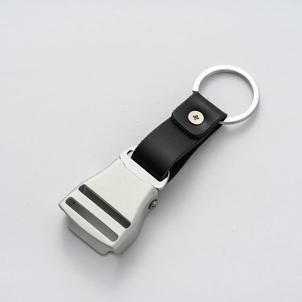 Aviation Seatbelt Buckle Keychain Airplane Flight Ribbon Safety Aircraft Gift Keyring Pendant