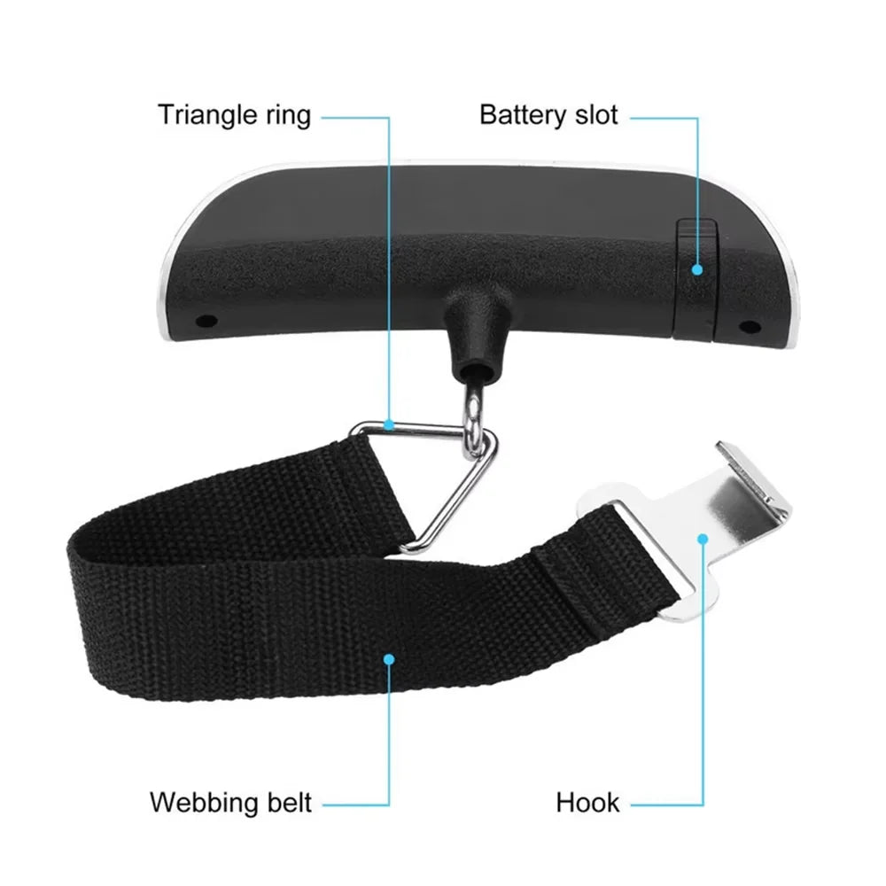 50kg Portable Digital Hanging Luggage Scale LCD Travel Suitcase Baggage Weighing Tool