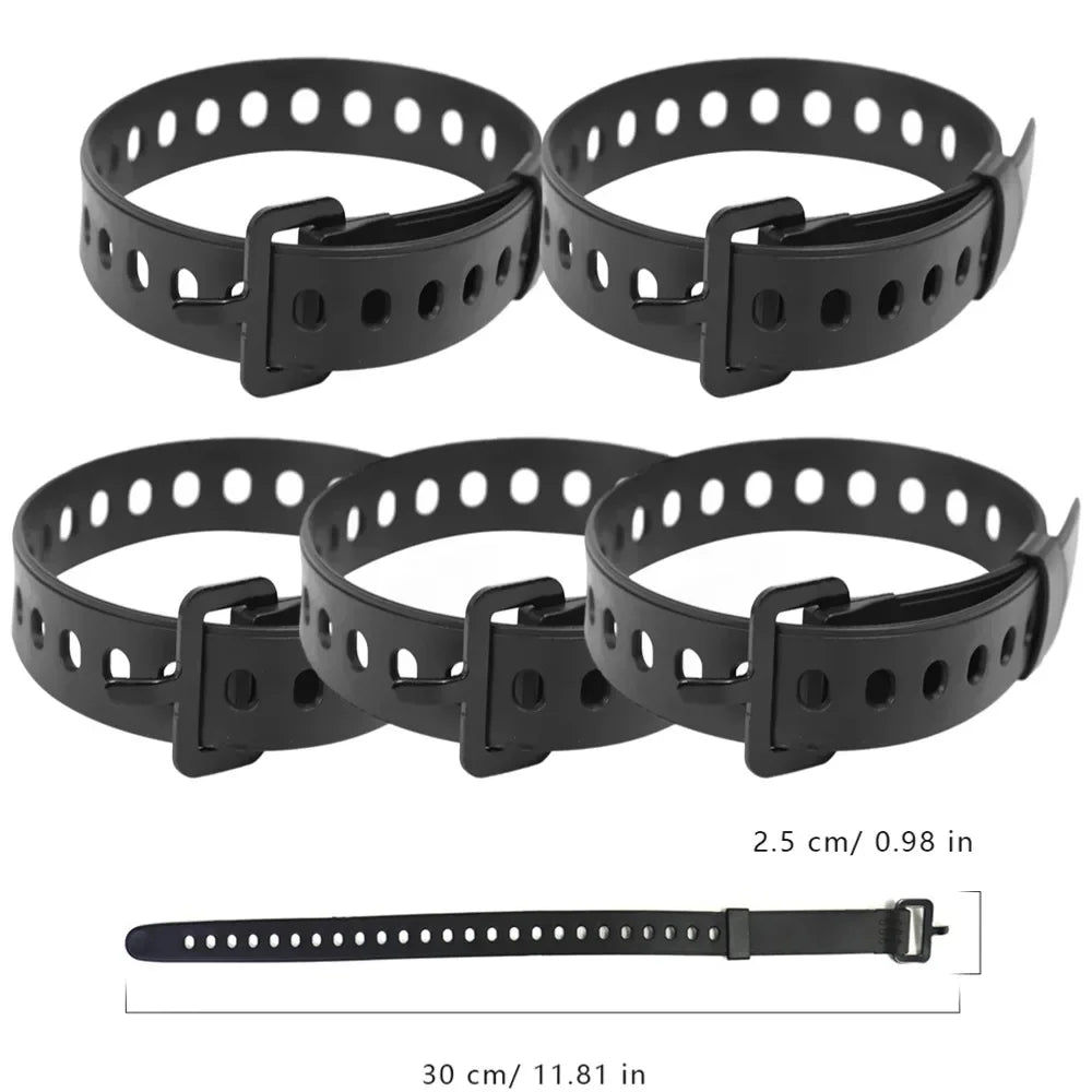 1-10PCS Rubber Tension Strap Cargo Tie Down Belt Luggage Buckle Camping Travel