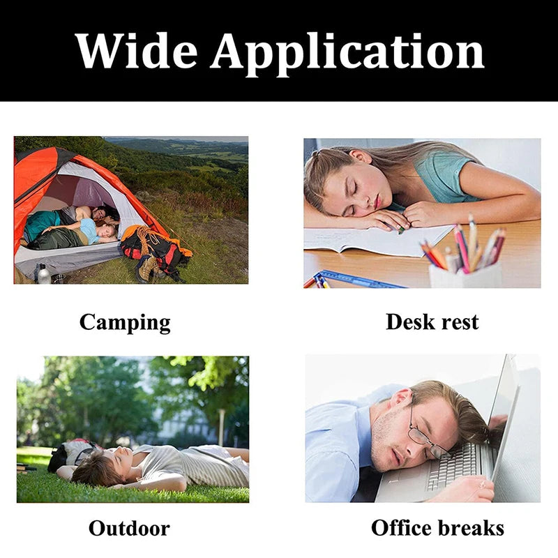 Portable Inflatable Neck Pillow Self Filling Travel Camping Support Cushion