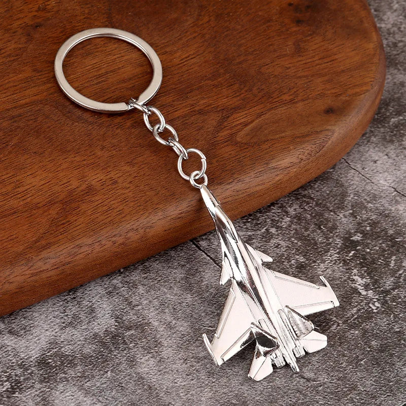CHYVENEE Combat Aircraft Model Keychain Zinc Alloy Men Car Key Pendant