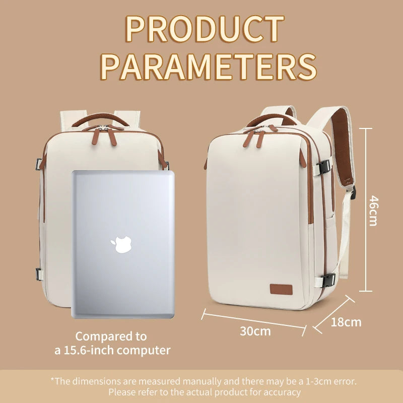 Travel Backpack 40x20x30 Cabin Size Waterproof Expandable Laptop Backpack with USB Port