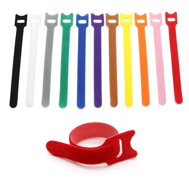 Releasable Nylon Cable Ties 15-30cm Hook Loop Straps