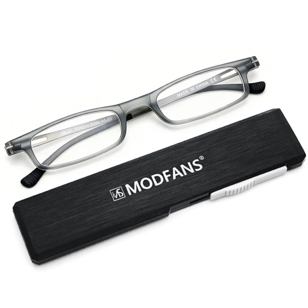 MODFANS Ultra Thin Folding Reading Glasses TR90 Blue Light Anti UV Portable