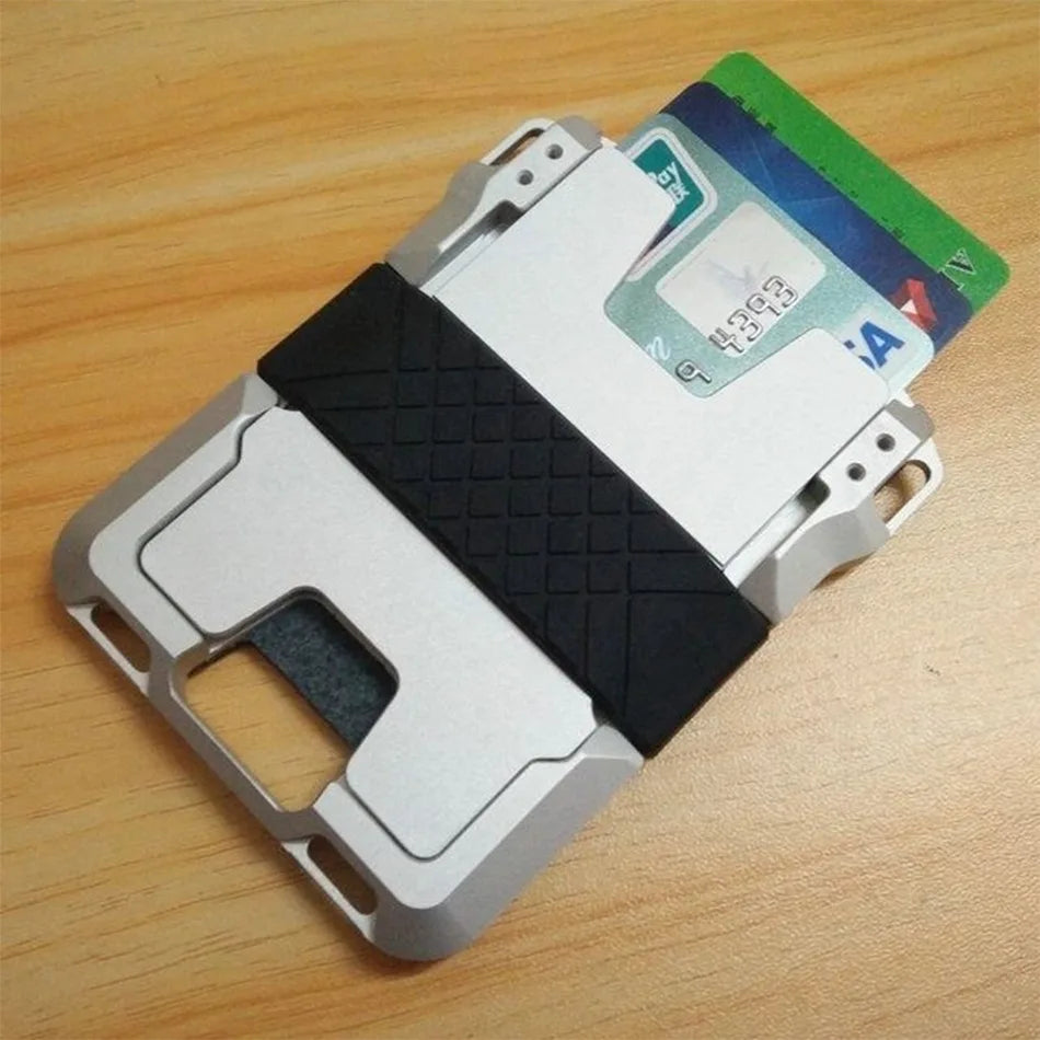 RFID Metal Airtag Wallet Slim Aluminium Card Holder for Apple AirTag Men’s Travel Wallet