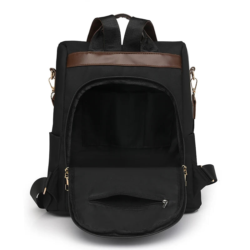 Women’s Anti Theft Nylon Backpack Large Capacity Casual Travel and School Shoulder Bag