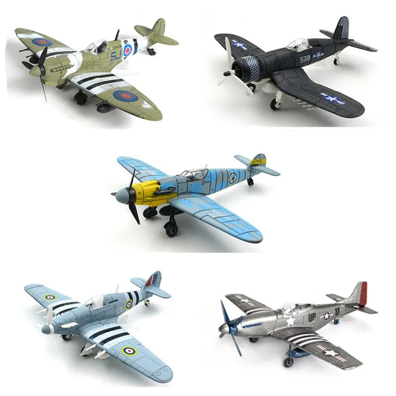 GSF 1/48 WW II Fighter Aircraft 4D Assembly Puzzle Military Model Kit