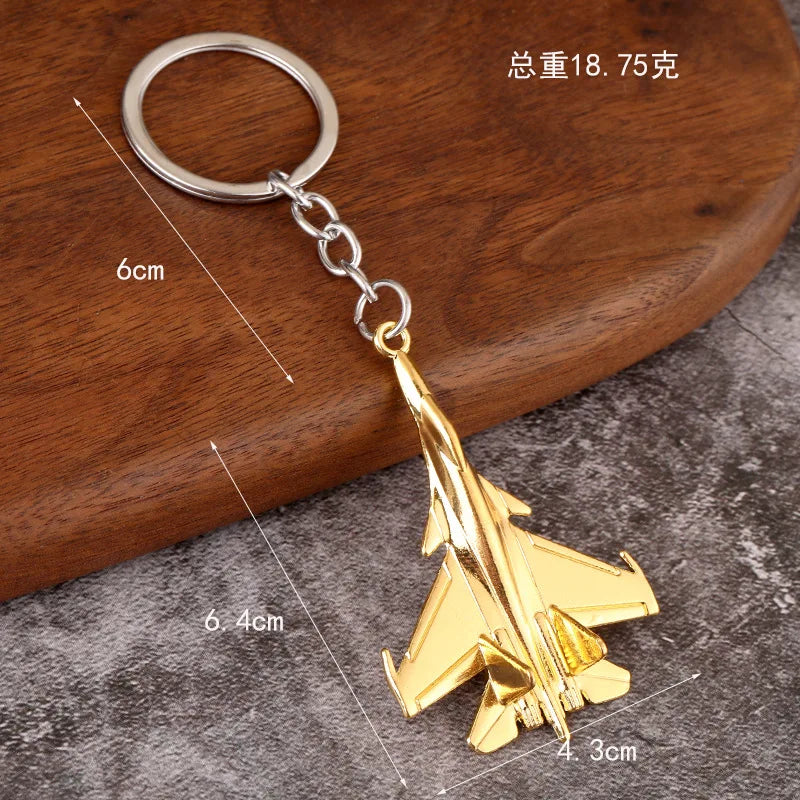 CHYVENEE Combat Aircraft Model Keychain Zinc Alloy Men Car Key Pendant