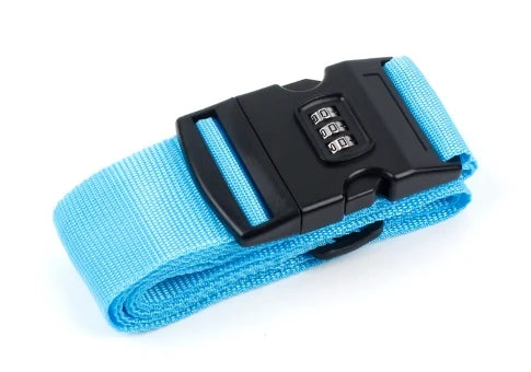 Adjustable Luggage Strap with Combination Lock, Travel Suitcase Safety Belt 2m, Baggage Belt