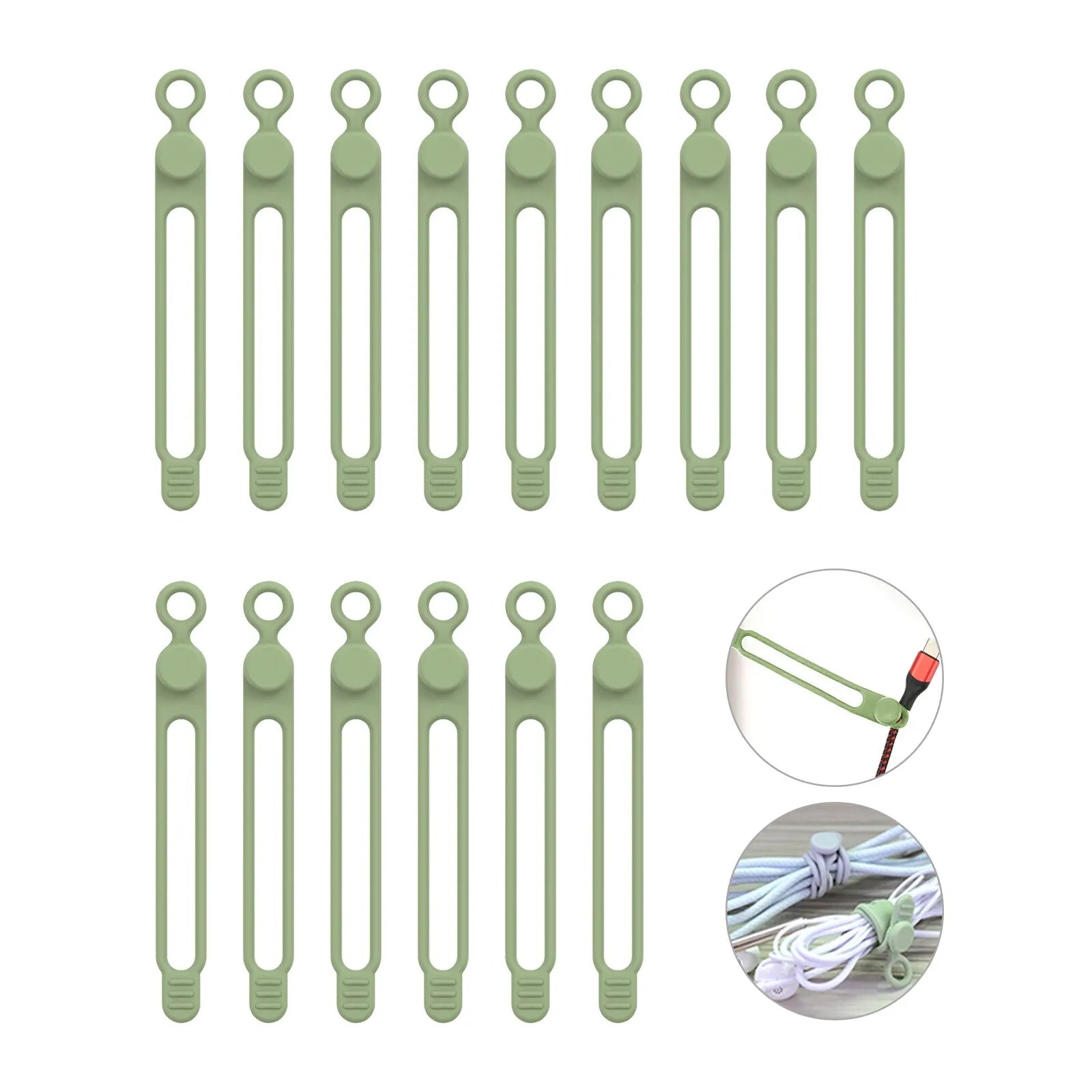 Silicone Cable Ties Reusable Cord Cable Organizer Travel Straps