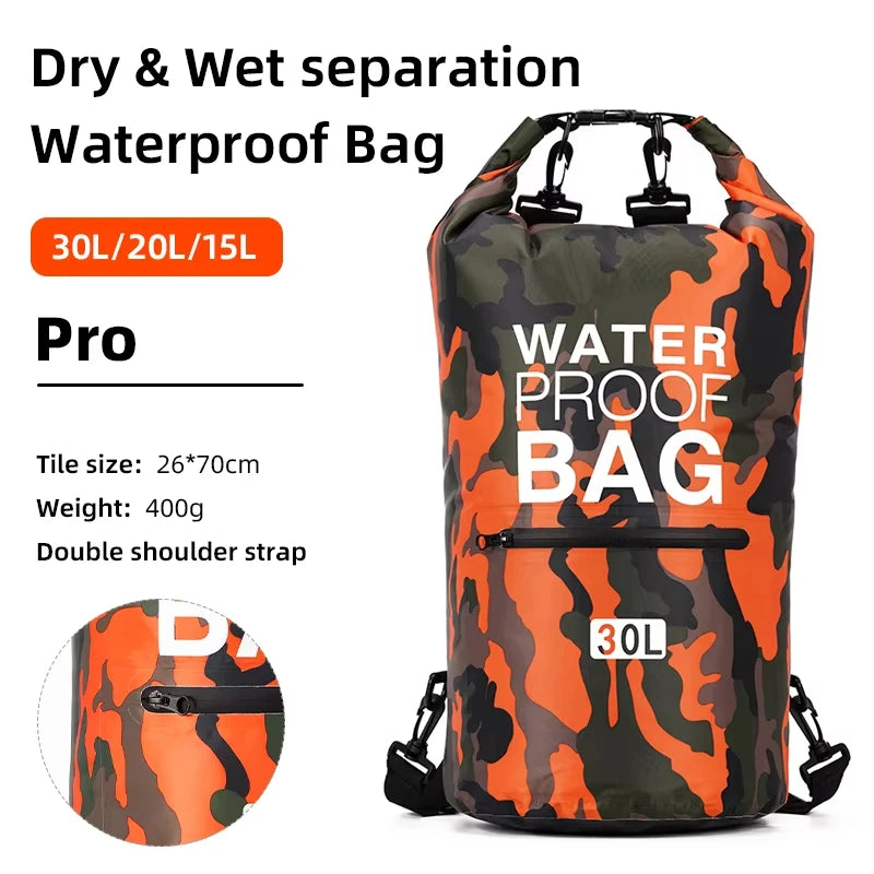 SCIONE Waterproof PVC Dry Bag Backpack 10L 15L 20L 30L