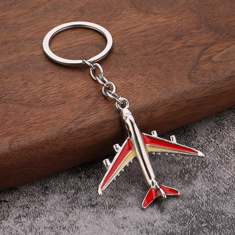 CHYVENEE Metal Civil Aviation Aircraft Key Chain Zinc Alloy Airplane