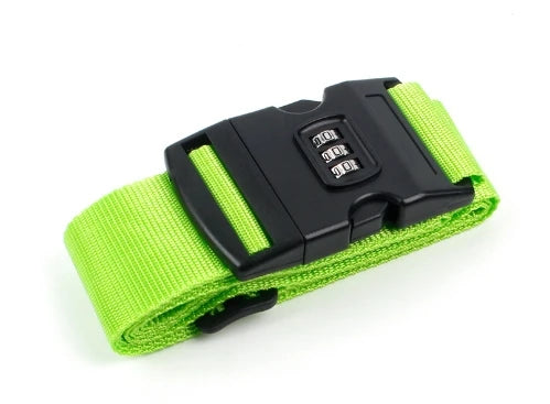 Adjustable Luggage Strap with Combination Lock, Travel Suitcase Safety Belt 2m, Baggage Belt