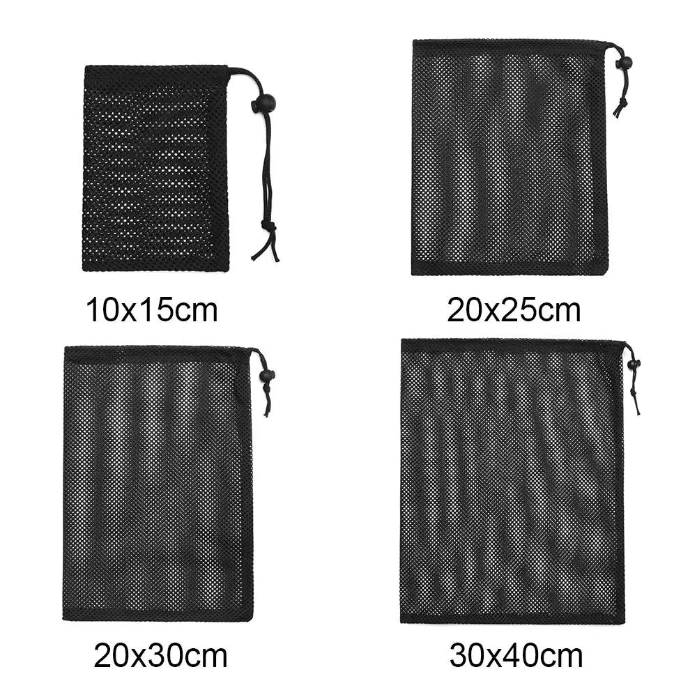 Breathable Nylon Mesh Drawstring Storage Pouch for Travel Laundry and Multi Purpose Organisation