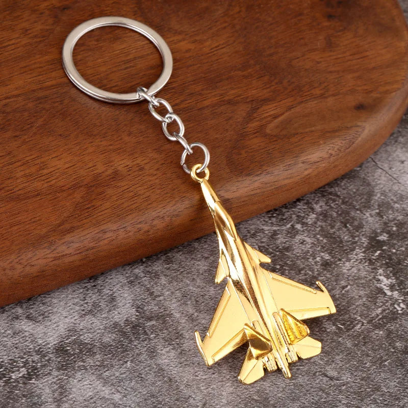 CHYVENEE Combat Aircraft Model Keychain Zinc Alloy Men Car Key Pendant
