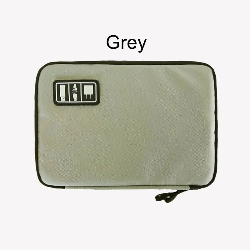 Portable Waterproof Electronic Accessories Storage Bag USB Cable Charger Travel Organiser Case
