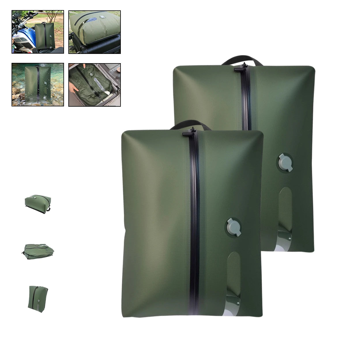 Reusable Travel Vacuum Bags Waterproof Compression Storage Bags for Luggage Space Saving