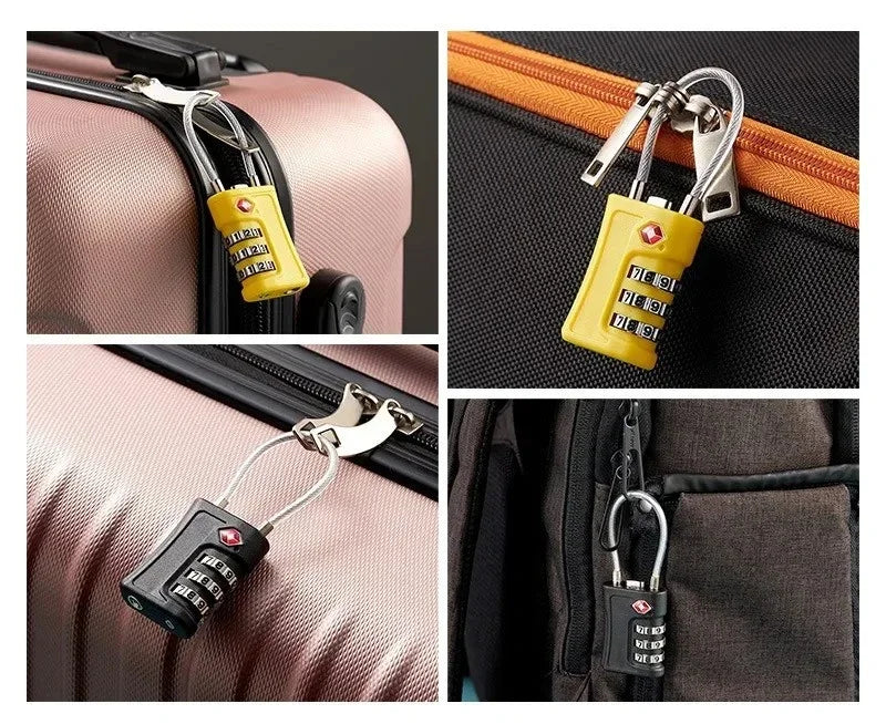 TSA 3 Digit Combination Luggage Lock Colourful Travel Suitcase Padlock Anti Theft Security