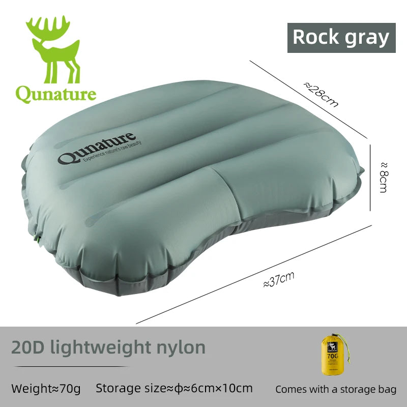 QUNATURE Inflatable Camping Pillow Lightweight Travel Hiking Backpacking Airplane