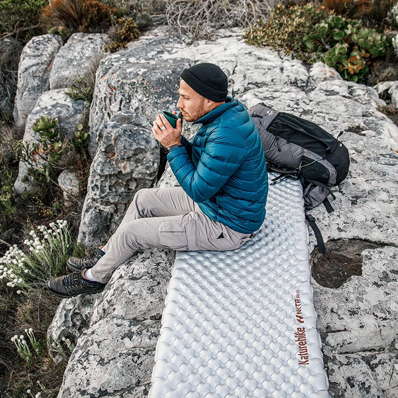 Inflatable Camping Sleeping Mat R Value 5.8 Lightweight Air Mattress Outdoor Hiking Pad Gear
